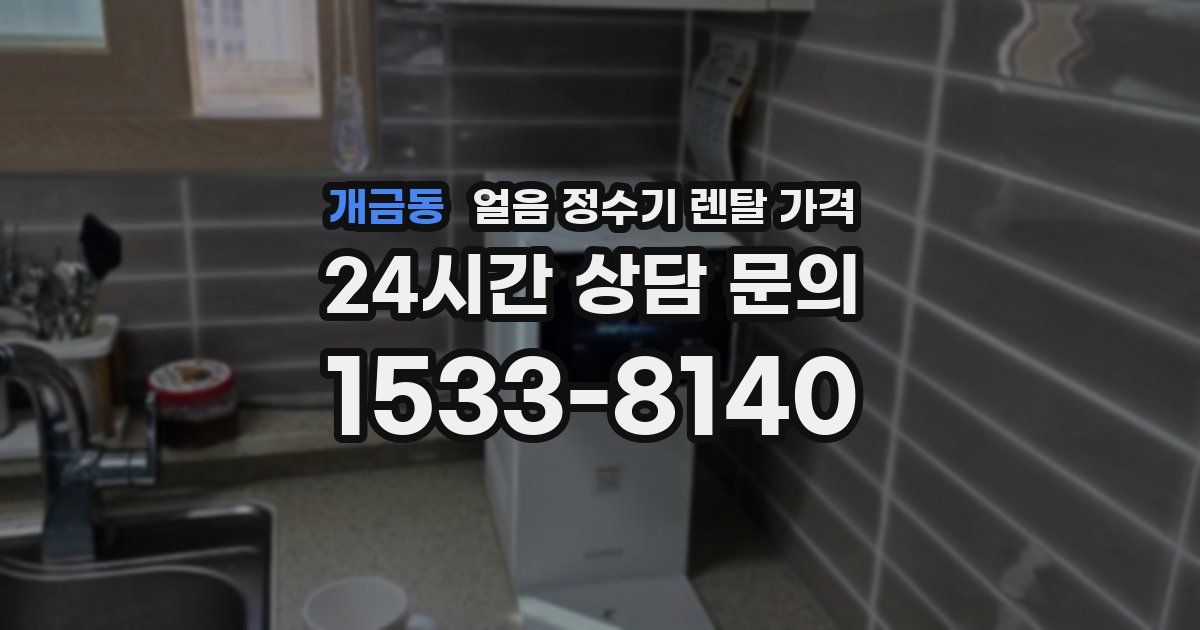 개금동 얼음 정수기 렌탈 가격