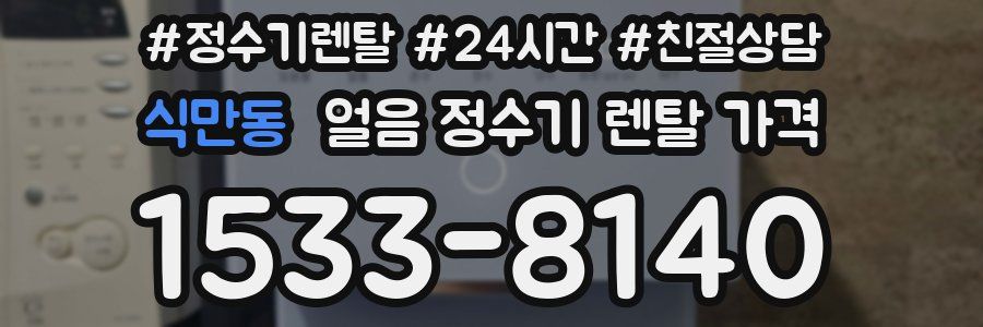 식만동 얼음 정수기 렌탈 가격