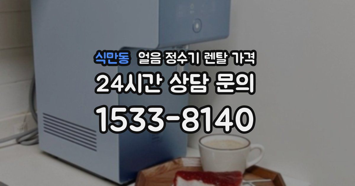 식만동 얼음 정수기 렌탈 가격