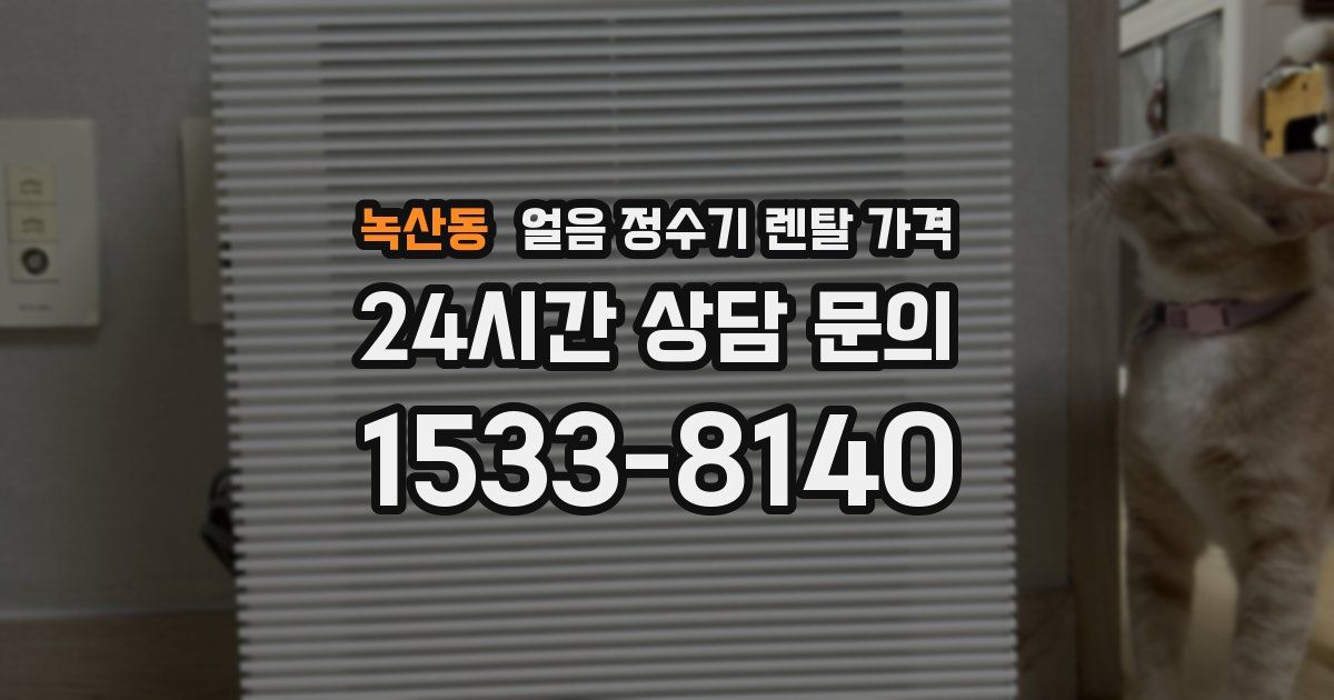 녹산동 얼음 정수기 렌탈 가격