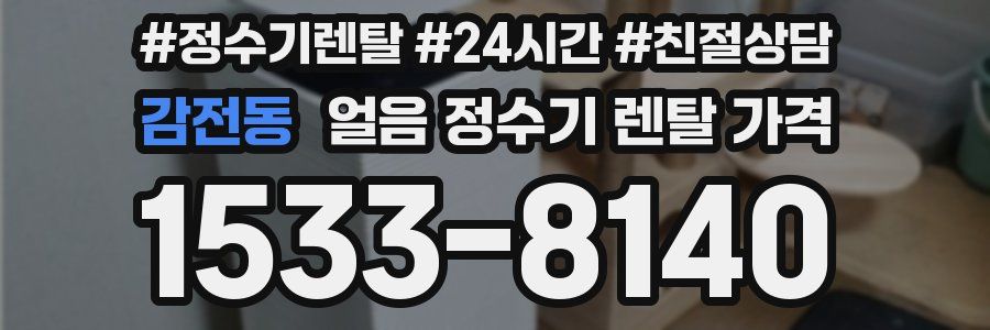 감전동 얼음 정수기 렌탈 가격