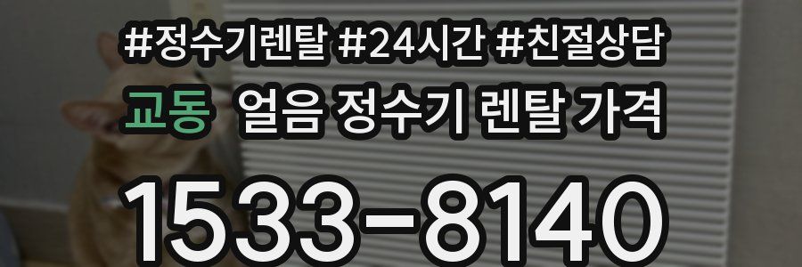 교동 얼음 정수기 렌탈 가격