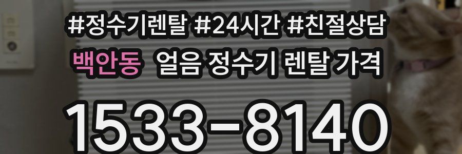 백안동 얼음 정수기 렌탈 가격