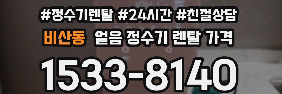 비산동 얼음 정수기 렌탈 가격