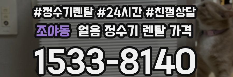 조야동 얼음 정수기 렌탈 가격