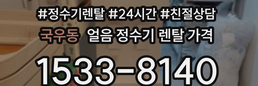 국우동 얼음 정수기 렌탈 가격