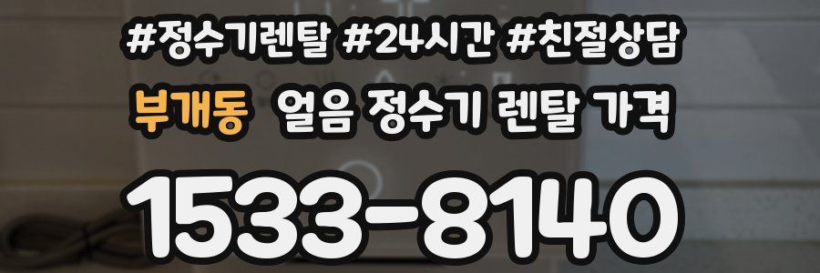 부개동 얼음 정수기 렌탈 가격