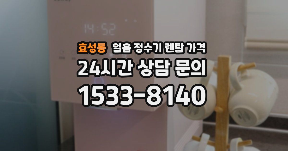 효성동 얼음 정수기 렌탈 가격