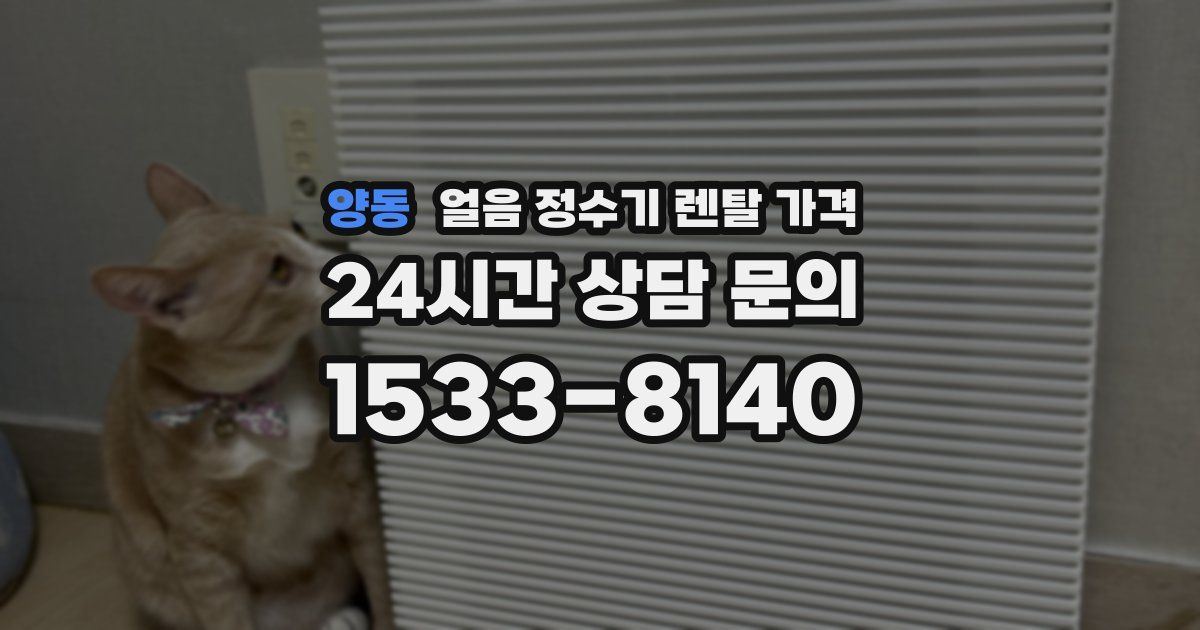 양동 얼음 정수기 렌탈 가격