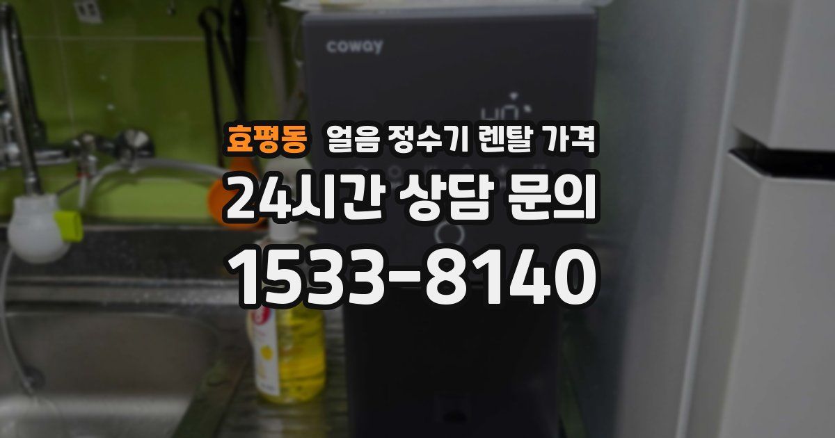 효평동 얼음 정수기 렌탈 가격