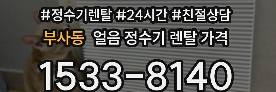 부사동 얼음 정수기 렌탈 가격