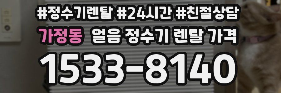 가정동 얼음 정수기 렌탈 가격