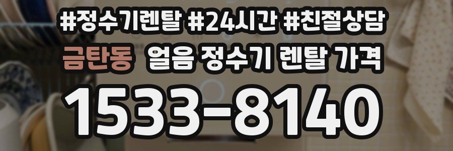 금탄동 얼음 정수기 렌탈 가격
