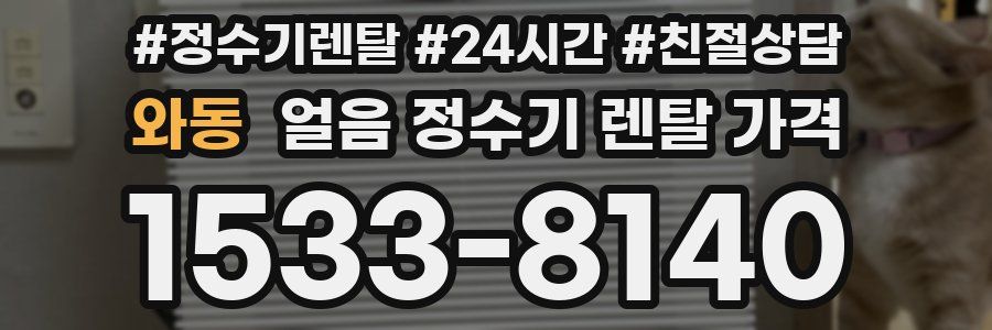 와동 얼음 정수기 렌탈 가격