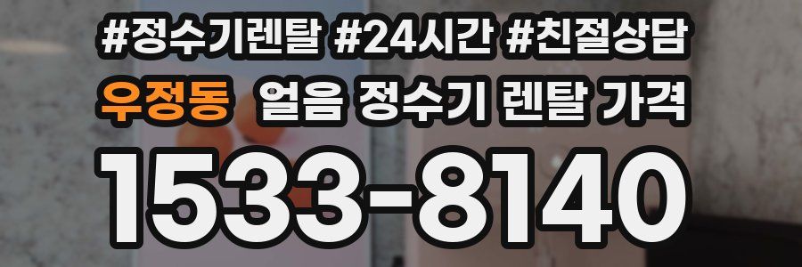 우정동 얼음 정수기 렌탈 가격