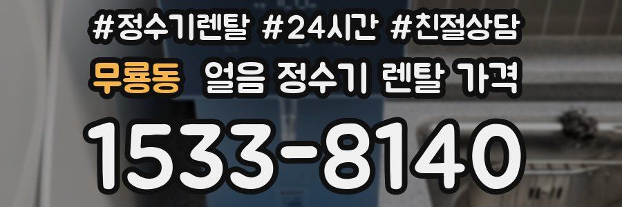 무룡동 얼음 정수기 렌탈 가격