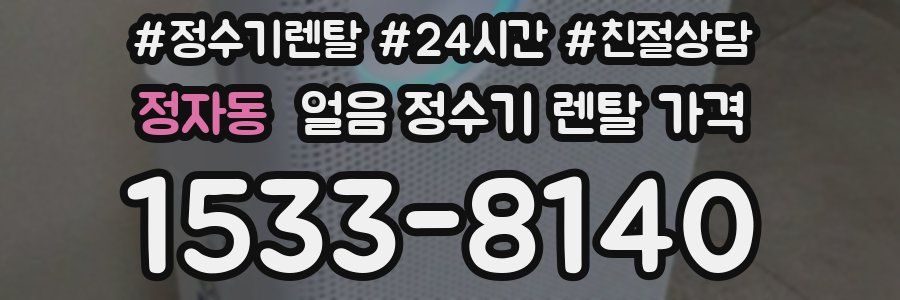 정자동 얼음 정수기 렌탈 가격