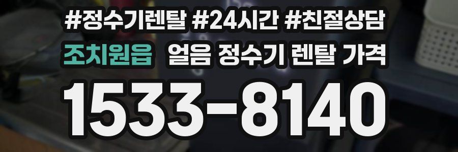 조치원읍 얼음 정수기 렌탈 가격