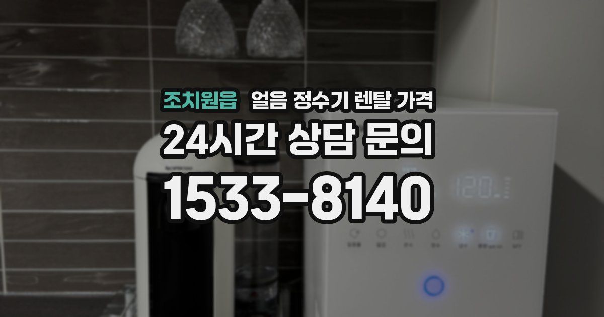 조치원읍 얼음 정수기 렌탈 가격