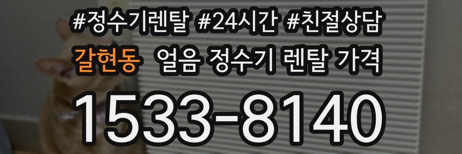 갈현동 얼음 정수기 렌탈 가격
