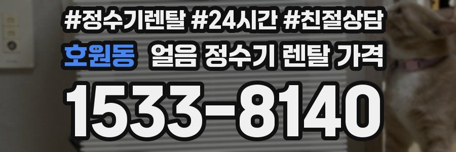 호원동 얼음 정수기 렌탈 가격