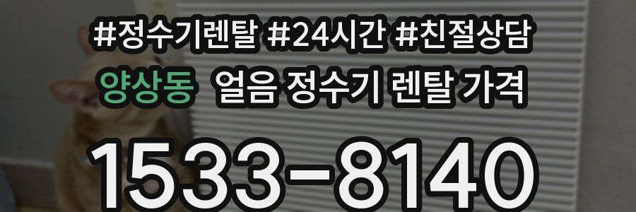 양상동 얼음 정수기 렌탈 가격
