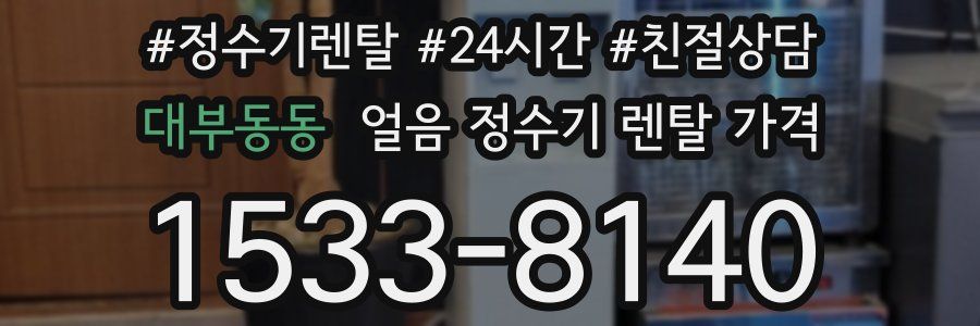 대부동동 얼음 정수기 렌탈 가격