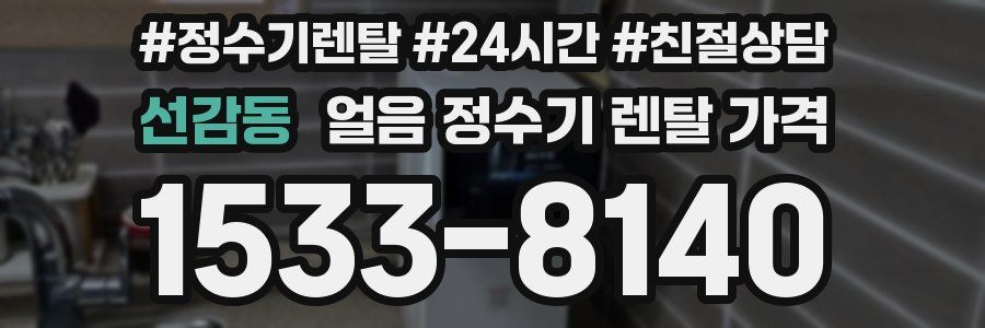 선감동 얼음 정수기 렌탈 가격