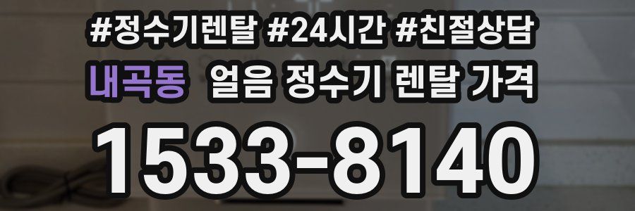내곡동 얼음 정수기 렌탈 가격