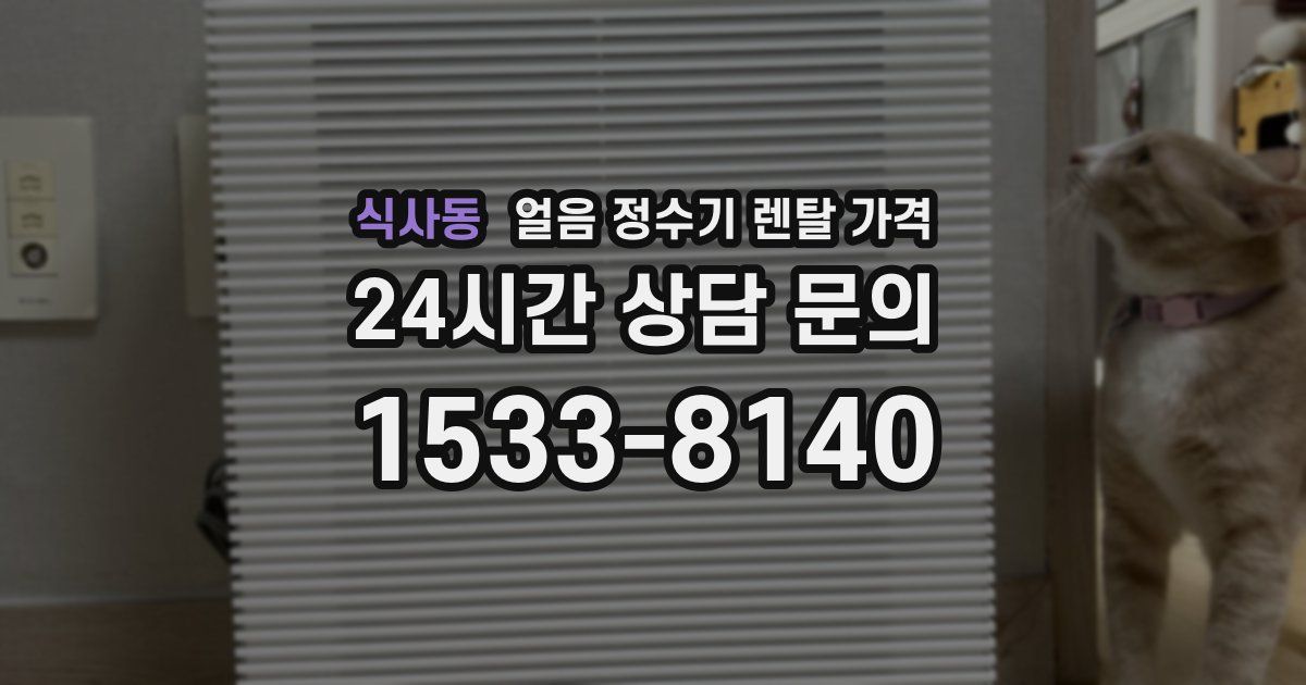 식사동 얼음 정수기 렌탈 가격