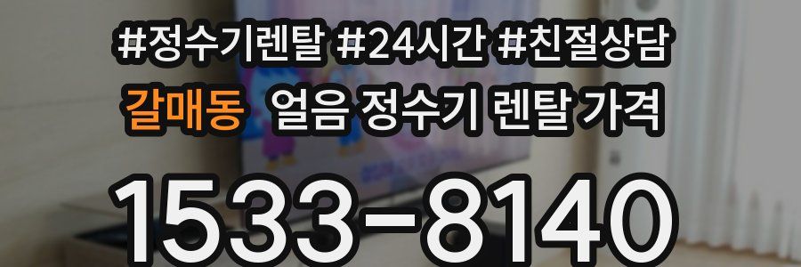 갈매동 얼음 정수기 렌탈 가격