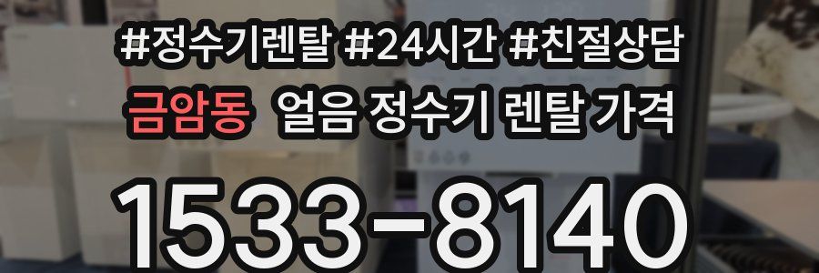 금암동 얼음 정수기 렌탈 가격