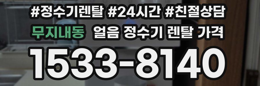무지내동 얼음 정수기 렌탈 가격