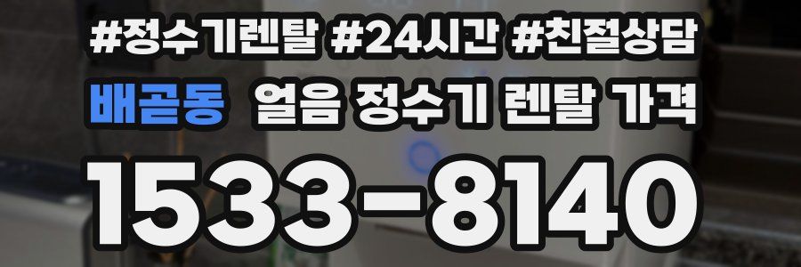 배곧동 얼음 정수기 렌탈 가격