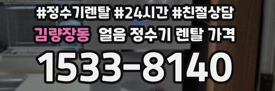 김량장동 얼음 정수기 렌탈 가격