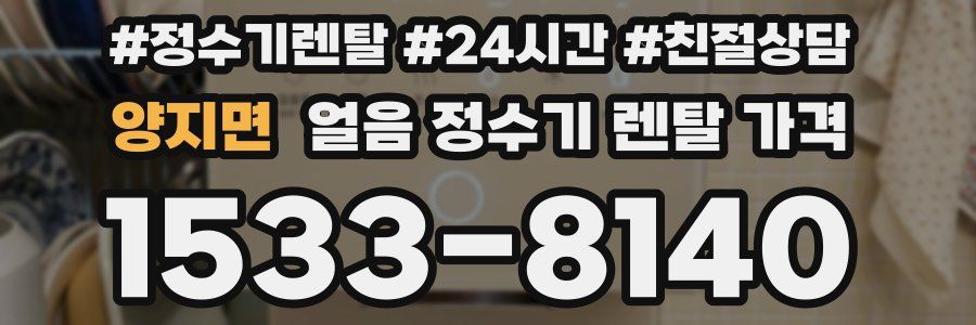 양지면 얼음 정수기 렌탈 가격