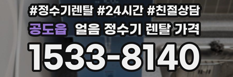 공도읍 얼음 정수기 렌탈 가격