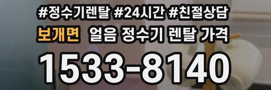 보개면 얼음 정수기 렌탈 가격