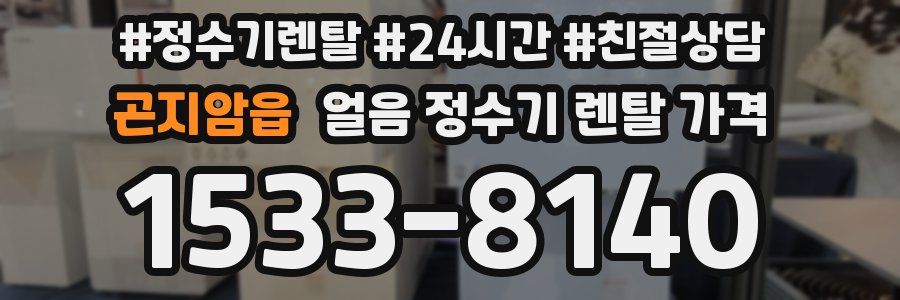 곤지암읍 얼음 정수기 렌탈 가격