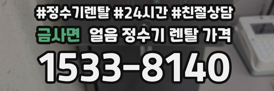 금사면 얼음 정수기 렌탈 가격