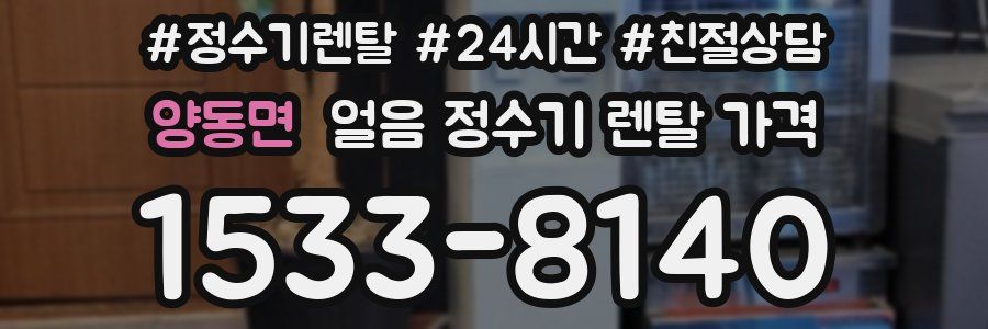 양동면 얼음 정수기 렌탈 가격