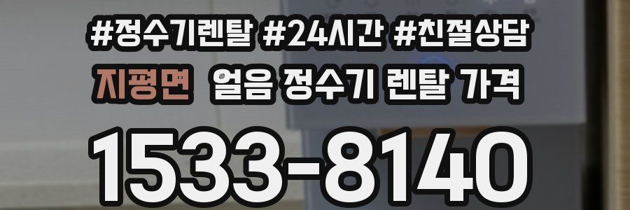 지평면 얼음 정수기 렌탈 가격