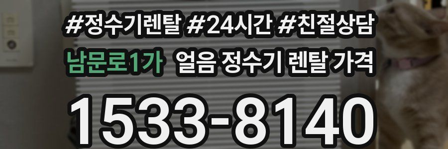 남문로1가 얼음 정수기 렌탈 가격
