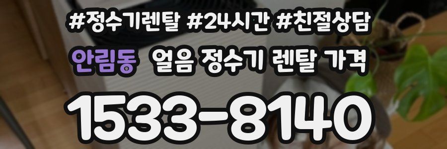 안림동 얼음 정수기 렌탈 가격