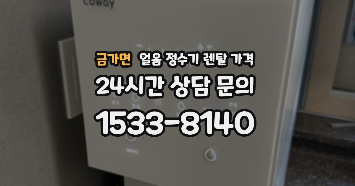 금가면 얼음 정수기 렌탈 가격