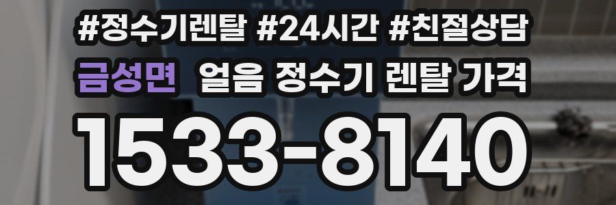 금성면 얼음 정수기 렌탈 가격