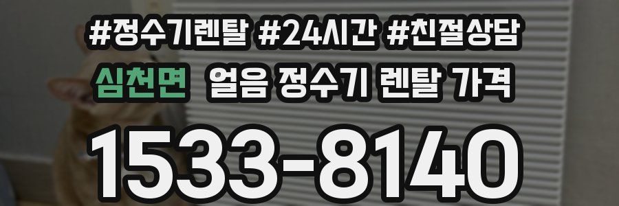 심천면 얼음 정수기 렌탈 가격