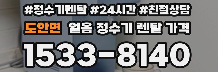 도안면 얼음 정수기 렌탈 가격