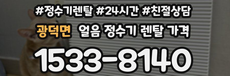 광덕면 얼음 정수기 렌탈 가격