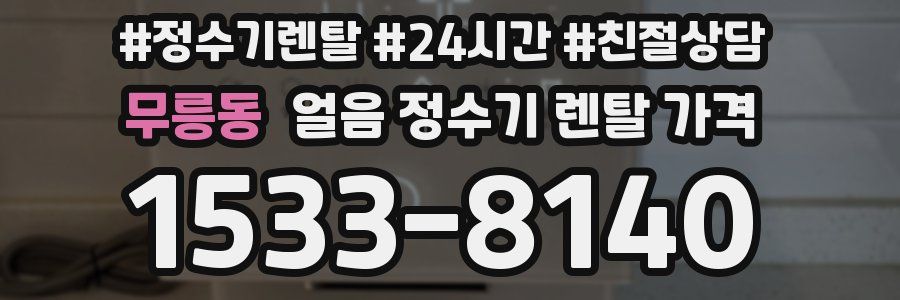 무릉동 얼음 정수기 렌탈 가격